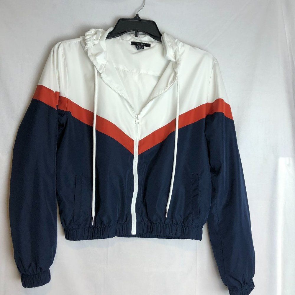 Forever 21 Size L Women’s Windbreaker/Zip-Up Jacket, Colorful.                CJ